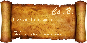 Csomay Benjámin névjegykártya