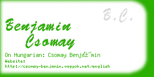 benjamin csomay business card